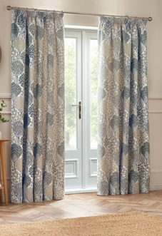 Ophelia Pencil Pleat, Wedgewood - Ready Made Curtains